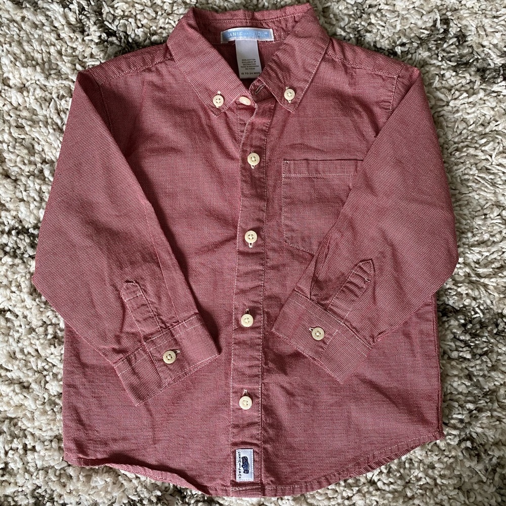 Janie and Jack long sleeved button up shirt